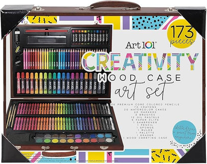 Art 101 USA Art 101 173-Piece Wood Art Set,Mulit Colored,173 Piece Set,53173MB