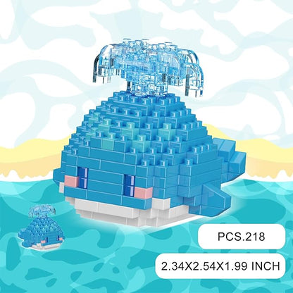 Marine Animals Building Blocks Sets Mini Building Blocks Ocean Animal Sea Creatures Building Blocks Set Mini Building Blocks Toys STEM Gifts for Kids Adult(Blue Whale)