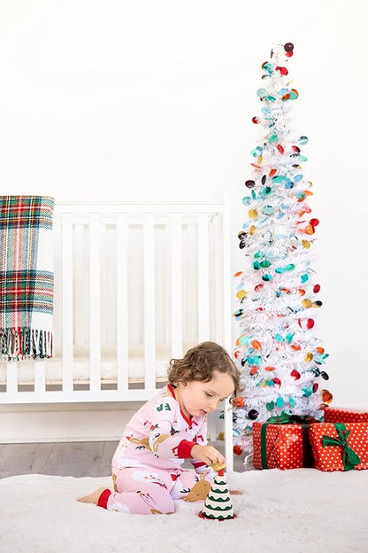 Pearhead Wooden Christmas Tree Stacking Toy, Holiday Nursery Décor & Stacking Rings for Baby, Perfect for Festive Playtime, Seasonal Celebrations, and Christmas-Themed Developmental Fun