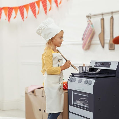 Lil’ Jumbl Wooden Play Oven | Gourmet Chef’s Kitchen Playset with Pretend Oven, Stove, Knobs & Storage Drawers for Toys | Beautiful, Realistic, Lifelike Design | Recommended Toddlers & Kids Ages 3+