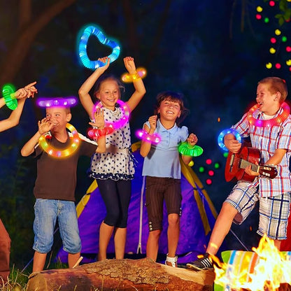 Glow Sticks & Glasses 12 PCS,Valentines Day Glow in the Dark Party Favor Supplies for Kids,LED Light Up Bracelets Necklaces & Neon Glasses for Toddlers,Glow Accessories Decorations for Camping Wedding