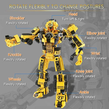 Robot STEM Building Toys for 6 Year Old Boys, 573 pcs Construction Toy Engineering Building Bricks Construction Vehicles Kit Best Gift for Kids Age 6 7 8 9 10 11 Year Old