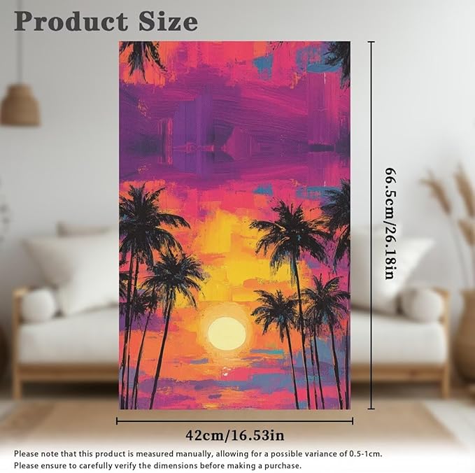 Sunset Recliner Headrest Cover Fabric Sofa Headrest Slipcovers Covers Coco Pet Scratch Resistant Non Slip Couch Headrest Covers for Home 2 Pack