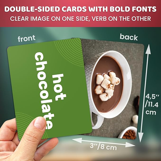 QUOKKA 104 Food Flash Cards Set – Kids and Adults Vocabulary Builder for ABA Therapy, Early Childhood Education, and ESL Teaching – Picture Cards for Speech Therapy and Vocabulary Building Activities