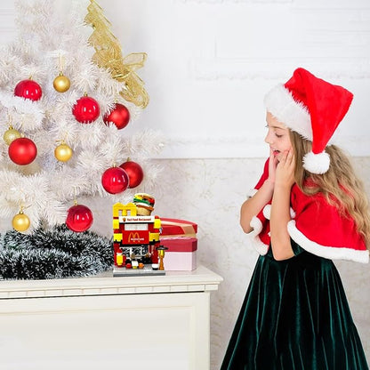 Building Blocks Set, Burger House DIY Bricks Toys, City Construction Stacker, Educational STEM Toys for 6 Years Old Boys and Girls, Toddler Building Blocks Gifts