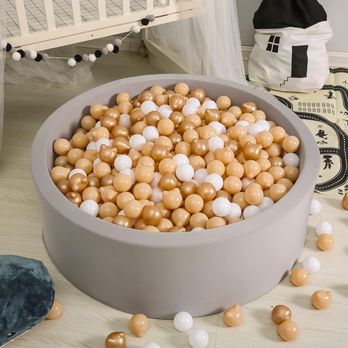 GOGOSO Bear Ball Pit Balls Shapes BPA Free Plastic Play Balls Crush Proof Kids Toddlers Baby Pastel Pelotas Toy Shaped Giant Friendship Bracelet