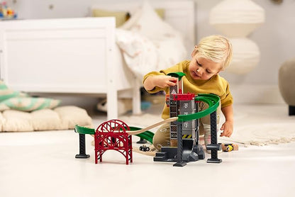 BRIO World 33887 Lift & Load Warehouse Set | 32 Piece Kids Train Toy Set with Wooden Tracks and Accessories | Interactive Design | FSC Certified Wood | for Ages 3 and Up