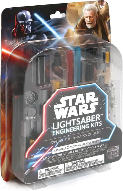 STAR WARS Construct Your Own Lightsabers, Build 2 Lightsabers for Kids, OBI Wan Kenobi Lightsaber & Darth Vader Lightsaber, 6 Year Old Boy Gifts, Toys