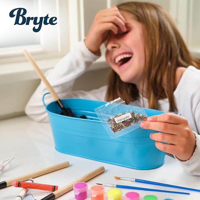 Bryte Light Up Unicorn Terrarium Kit for Kids - Grow Plant, Castle, Paint Set, Crystal Rock, Fairy Garden Lights, Arts & Crafts, STEM Activities, Birthday Gifts, Toys for Girls Aged 4–12 yrs