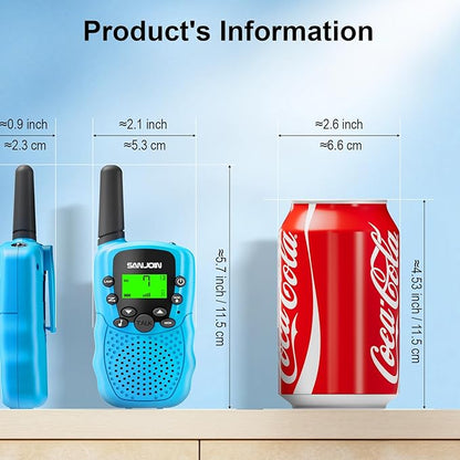 Walkie Talkies for Kids Games Outdoor Toys for 3-12 Year Old Boys Girls, 3 Miles Range Walkie Talkie as Easter Basket Stuffers, 4 Year Old Girl Birthday Gifts for 3 4 5 6 7 8 9 Year Old Boy Girl Gift