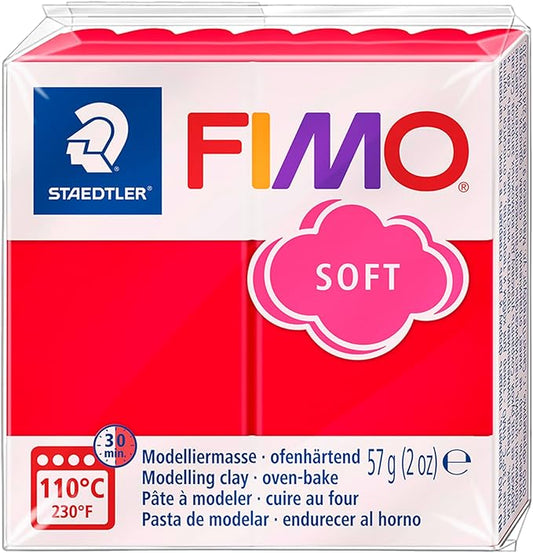 Staedtler FIMO Soft Polymer Clay - -Oven Bake Clay for Jewelry, Sculpting, Crafting, Indian Red 8020-24
