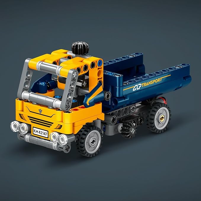 LEGO Technic Dump Car 42147 Toy Blocks, Present, Vehicles, City Making, Boys, Ages 7 and Up