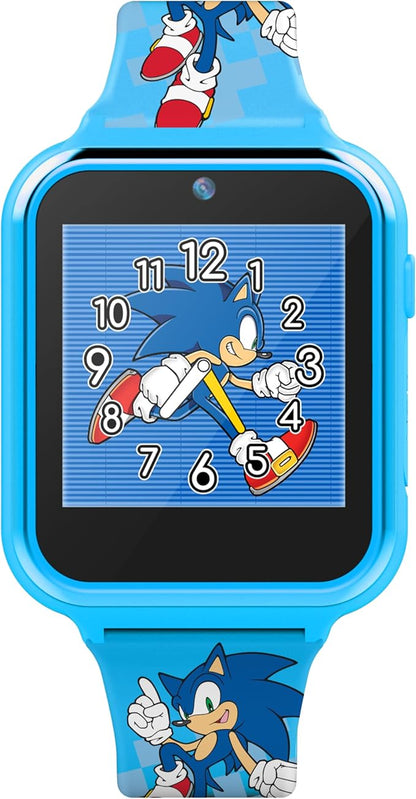 SEGA Sonic the Hedgehog Educational Learning Touchscreen Smart Watch Toy for Boys, Girls, Toddlers - Selfie Cam, Learning Games, Alarm, Calculator, Pedometer (Model: SNC4055AZ)