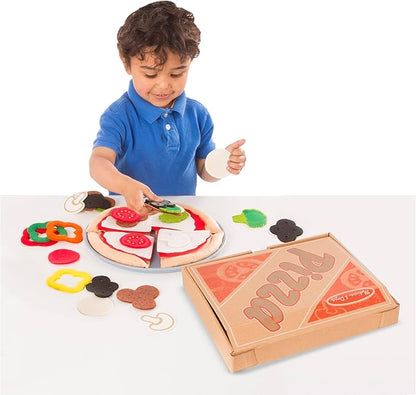 Melissa & Doug Felt Food Mix 'n Match Pizza Play Food Set (42 pcs) - Felt Pizza Play Set For Kids Kitchen, Pretend Play Pizza, Felt Pizza Toy For Toddlers And Kids Ages 2+