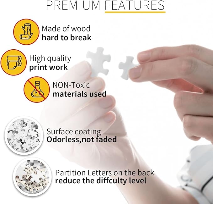 Golf Course 1000 Piece Wooden Jigsaw Puzzle DIY Children Educational Puzzles Adult Decompression Toys Challenge Puzzles Games Creative Gift Landscape Art Home Decor