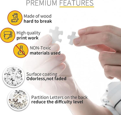 500 Pieces Wooden Jigsaw Puzzles for Adults - Bernese Mountain Dogs Challenging Puzzle Fun Family Game Decompress Toys Adults Home Decoration Colorful Puzzle Unique Gifts for Dog Lovers