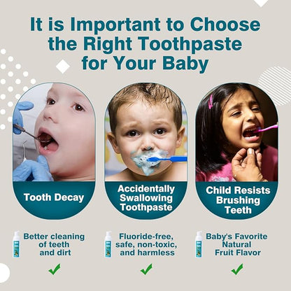 NOHOO Kids Foam Toothpaste with Fruit Flavor,Fluoride Free Natural Formul, Foam Toothpaste for Electric Toothbrush,Suitable for Toddler's Oral Cleaning and Cavity Prevention (2PCS Cantaloupe)