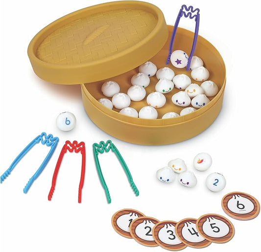 Learning Resources Dumpling Dash Fine Motor Math Game - Squishy Dumpling Toy, Montessori Counting Toys, Board Game, Play Food, Homeschool, Fine Motor Skills, Homeschool Preschool