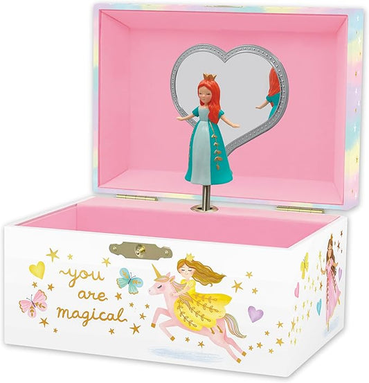 Giggle & Honey® Musical Princess Jewelry Box for Girls Kids Jewelry Box with Spinning Princess, Princess Gifts for Girls, Princess Toys