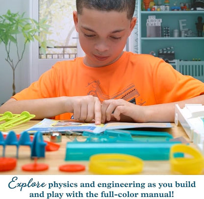 Thames & Kosmos Pinball Machine Maker STEM Experiment Kit Toy of the Year Finalist - Build a Reconfigurable Pinball Machine, Explore Physics, Force, Motion, Gravity, Simple Machines, Gumballs Included
