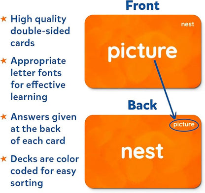 Skillmatics Flash Cards - 500 Sight Words for Preschool (Pre-K), Kindergarten, 1st, 2nd, 3rd Grade Gifts, Includes The Dolch & Fry Word List & 6 Unique Games