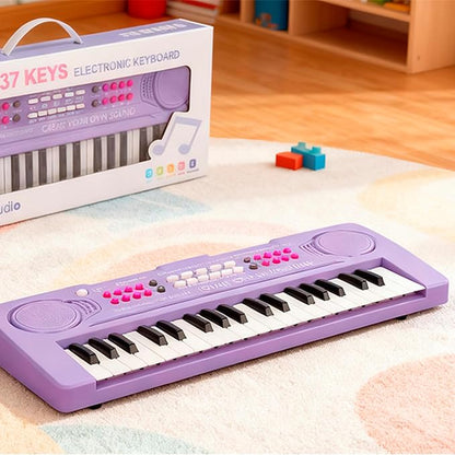 Keyboard Piano for Kids, BIGFUN 37 Keys Toddler Piano Multifunction Music Educational Instrument Toy, Electronic Kids Keyboard for 3-7 Year Old Girls and Boys (Purple)
