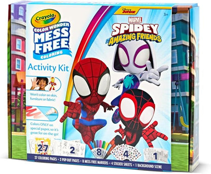 Crayola Color Wonder Spidey and His Amazing Friends Kit, Mess Free Coloring, Spiderman Coloring Pages & Stickers, Spiderman Toy, Kids Gift