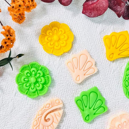 Xaekicr Polymer Clay Cutters Set – 3PCS Decorative Clay Cutters for Polymer Clay Jewelry, Carved Pattern Clay Earring Cutters Shapes, DIY Clay Tools for Earrings and Crafts