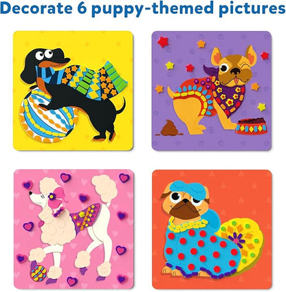 Skillmatics Art Activity - Fun with Foam Puppies, No Mess Felt Sticker Art for Kids, DIY Craft Kits, Gifts for Boys & Girls Ages 3, 4, 5, 6, 7, Travel Toys