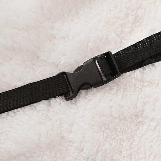 vctops Geometric Jacquard Plush Recliner Chair Cover Soft Fuzzy Fluffy Reclining Chair/Furniture Protector with Elastic Straps for Kids, Pets(Cream,21.7")