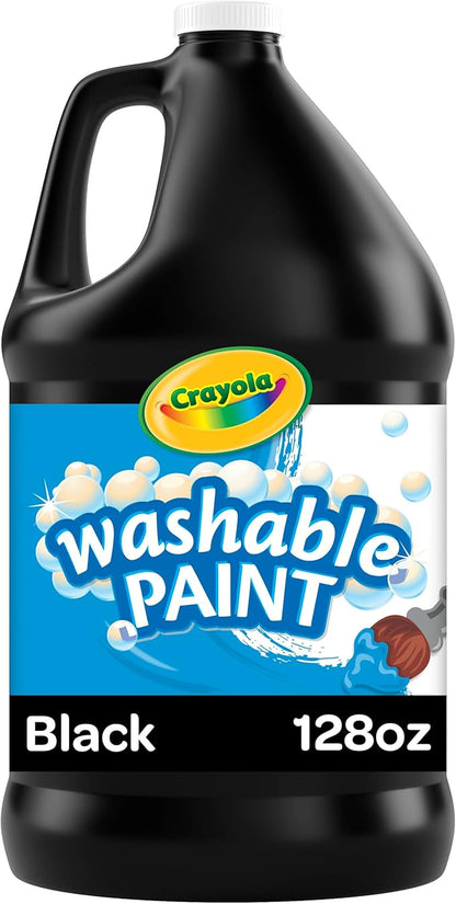 Crayola Washable Paint For Kids - Black (1 Gallon), Kids Arts And Crafts Supplies, Non Toxic, Bulk