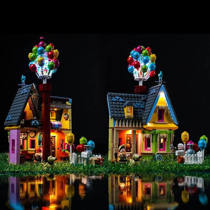 VONADO LED Light Kit Compatible with Lego 43217 Up House (NO Model), Sensing Colorful Lighting Compatible with Lego 43217 Building Toy Set (ONLY Lights)
