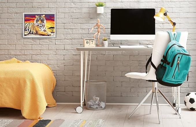 Ravensburger CreArt Majestic Tiger Paint by Numbers Kit for Kids - Painting Arts and Crafts for Ages 11 and Up