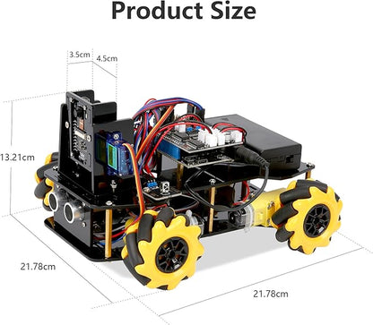 Robot Kit with 3MP Camera, Robotics Kit for Kids Ages 8–12 12-16 Compatible with Arduino & Scratch, App & Remote Control, STEM Toys Coding Robot Kit, Gift for Kids, Teens and Adults