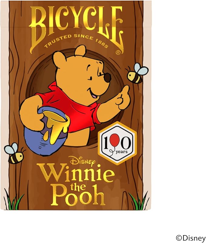 Bicycle Disney Winnie the Pooh Playing Cards – Premium Hundred Acre Wood Deck, Collectible Pooh Bear Toy Gift for Kids & Adults, Classic Disney Card Game Set