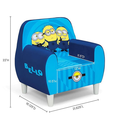 Delta Children Minions Foam Chair for Kids, Blue