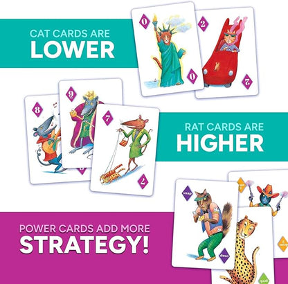 Gamewright Rat‑A‑Tat Cat Card Game – Family Board Games & Kids Games | Memory & Strategy Game for Kids 6+ | Quick Play Card Game for Family Game Night, 2‑6 Players