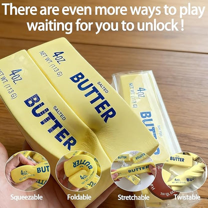 Butter Squishy,Slow Rising Squishy,Stress Relief & Fidget Toys,Butter Stick Slow Rising Squeeze Food Fidget Toy for Office School,Party Favor Gift (Butter Sticks)