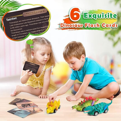 faentwc Painting Toys for Kids 5-7 2 in 1 Dinosaur Arts Painting Kits and Pull Back Cars Toy for Boys 3-12 Year Old Art & Craft Set for Girl DIY Easter Birthday Gifts for Kid Age 4 5 6 7 8 9 10