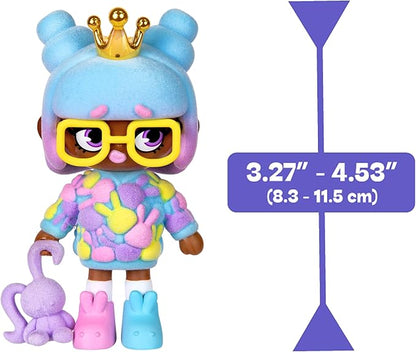Quirky Kweens Series Premium Figurine and Display Case, 4 Inch/Approx 10cm Tall Collectible Art-Toy, 3 Pack, Every Kween is Unique
