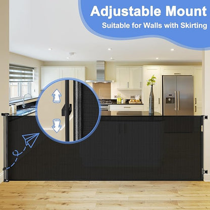 42" Tall X 115" Long Baby Gates Indoor Extra Long Baby Gates for Large Openings Extra Tall Retractable Dog Gates for The House Extra Wide Retractable Pet Gate Extra Large Baby Gate Extra Long Dog Gate