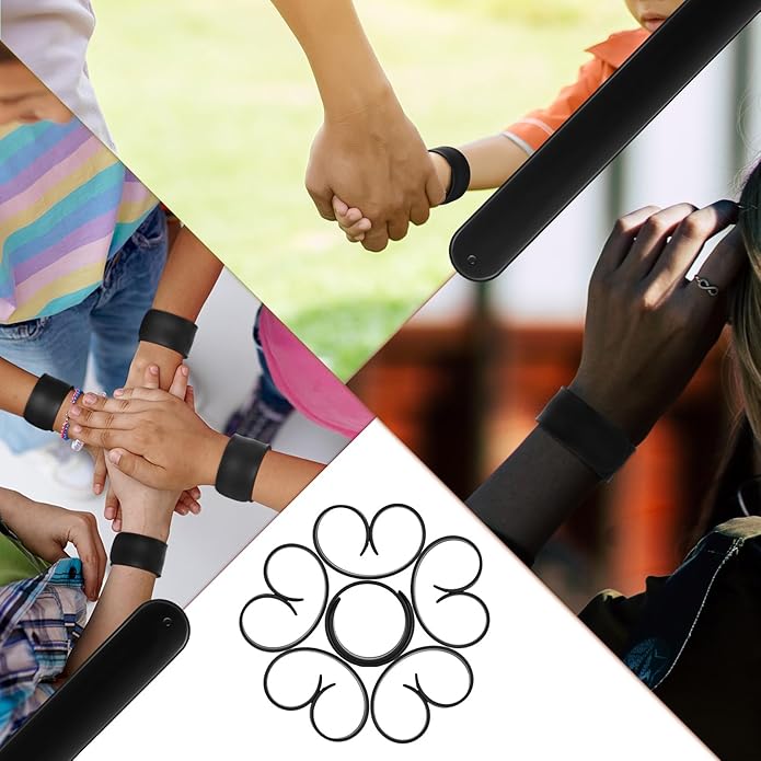 12 Pcs Silicone Slap Bracelets DIY Slap Bands Party Favors Bulk Blank Soft Wristband Wrist Snap Band for Craft Project DIY Painting Birthday Party Halloween Christmas