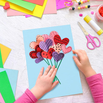 3 otters 235 Sheets Colored Cardstock Paper Bulk, 150GSM Construction Paper Assorted Colors, Kids School Supplies