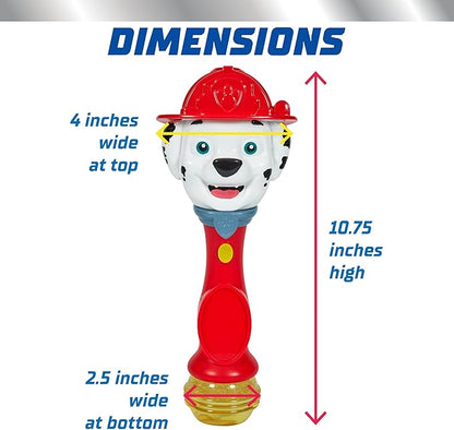 Little Kids Paw Patrol Marshall Light and Sound Musical Bubble Wand, Includes Bubble Solution