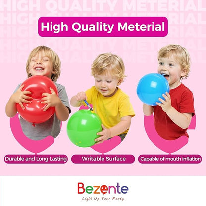 Bezente Hot Pink Latex Party Balloons - 150 Pack 5 inch Matte Small Pink Helium Balloons for Wedding Bridal Shower Valentine's Day Birthday Party Backdrop Decorations
