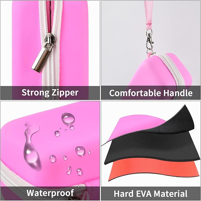 GWCASE Case Compatible with 3Doodler Start+ Essentials for 3D Pen Set for Kids, Storage Organizer Carrying Holder Fit for Printing Pens, Plastic Refill Blister, Micro-USB Charger (Box Only)-Pink