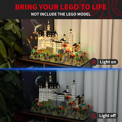 BRIKSMAX 2.0 Light Kit Compatible with Lego Architecture Neuschwanstein Castle 21063 Building Sets- LED Lighting Kits (Accessories Only), Cable-Hiding Tech for Display, Gifts & Collectors