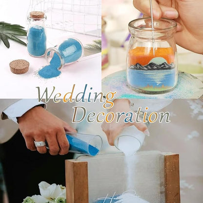 Jdhhjgg 40Colors Art Sand,DIY Arts and Crafts Kit,Scenic Sand Kits for Kid's Painting,DIY Drawing,Wedding Decoration,Vase Glass Sand,Halloween Day Supplies,Party Favors Gifts,1.25oz Bottle