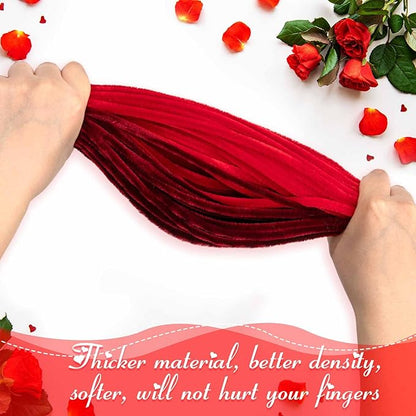 Peryiter 500 Pieces Pipe Cleaners Chenille Stems 12 Inch Craft Supplies Bulk for DIY Art and Craft Projects Creative Gift Wrapping Party Decorations(Rose Color,12 Inch)