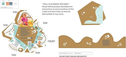 B. toys - Sensory Baby Toys Set with Textured Balls - 6-Piece Development Set Including Large Ball & 5 Small Balls with Different Textures - Educational Tactile Toys for Motor Skills, 6 Months+